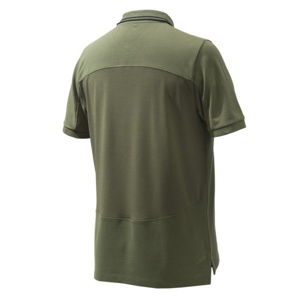 PERCUSSION SHORT-SLEEVE POLO SHIRT - OLIVE - T-Shirt Hunting