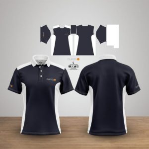 Clayclo Mens Polo Tec T-Shirt - Charcoal Grey